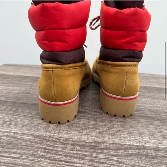 ANTHROPOLOGY CECILIA NY TILDEN woman tan luxury work boot with colorful top 9M - Picture 8 of 13